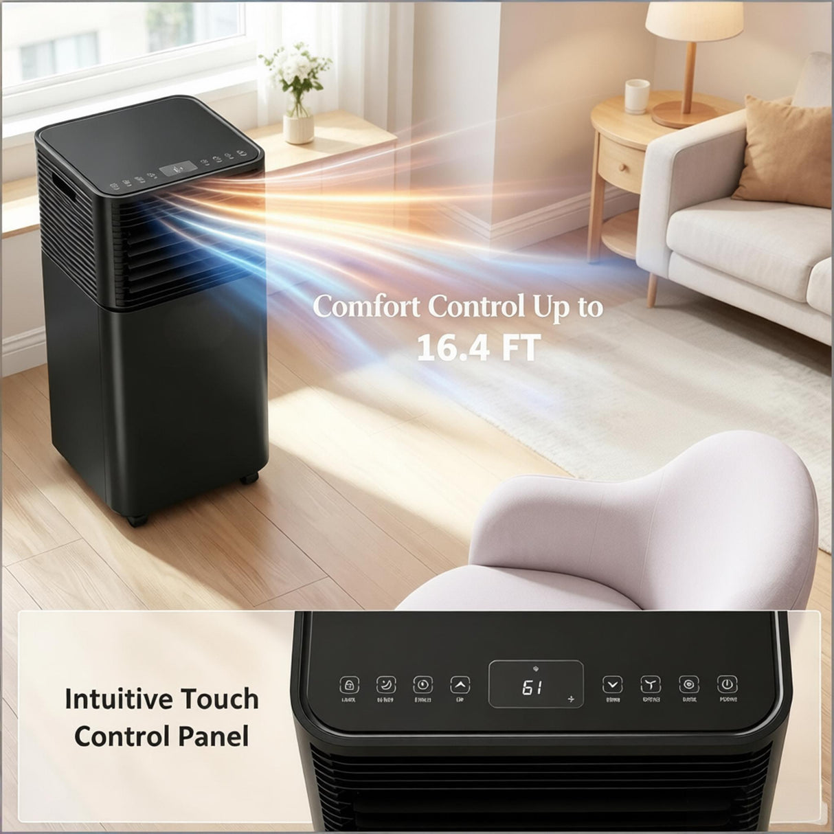 Mobile Air Conditioner with Wheels
