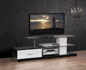 Ivana - TV Stand - White / Black - Best Buy Furniture