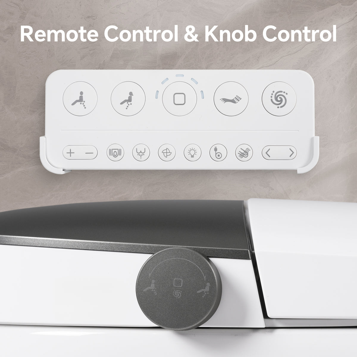 Elongated Smart Toilet with Bidet and Heated Seat