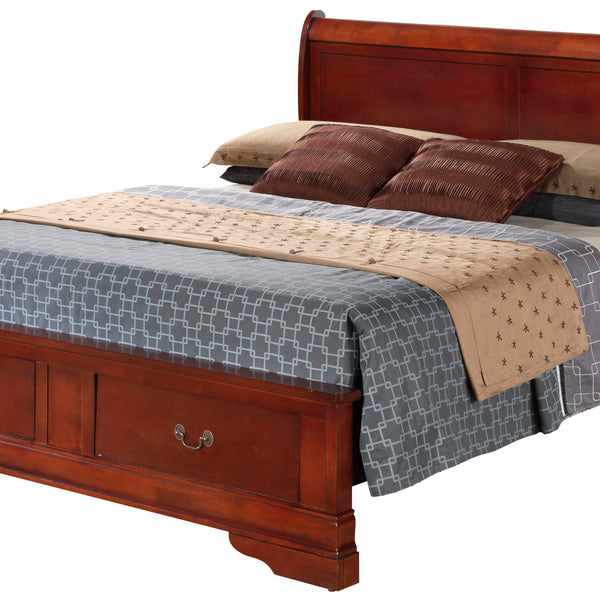 Upholstered Panel Sleigh Bed Design