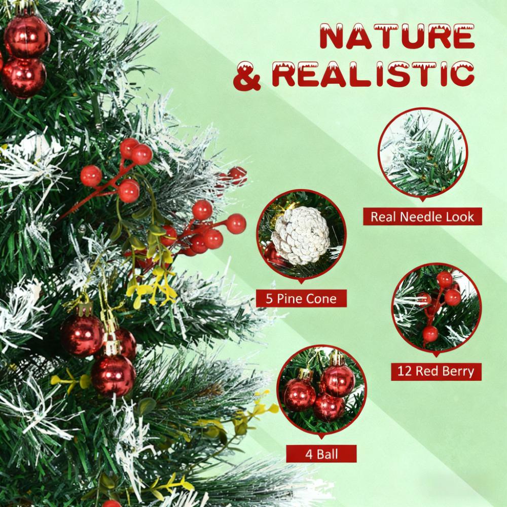 Artificial Christmas Tree, Festive Outdoor Christmas Porch Decor Set