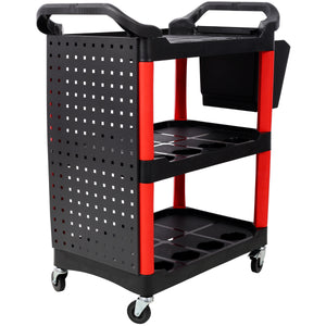 3 Tier Rolling Auto Detail Cart with Wheels