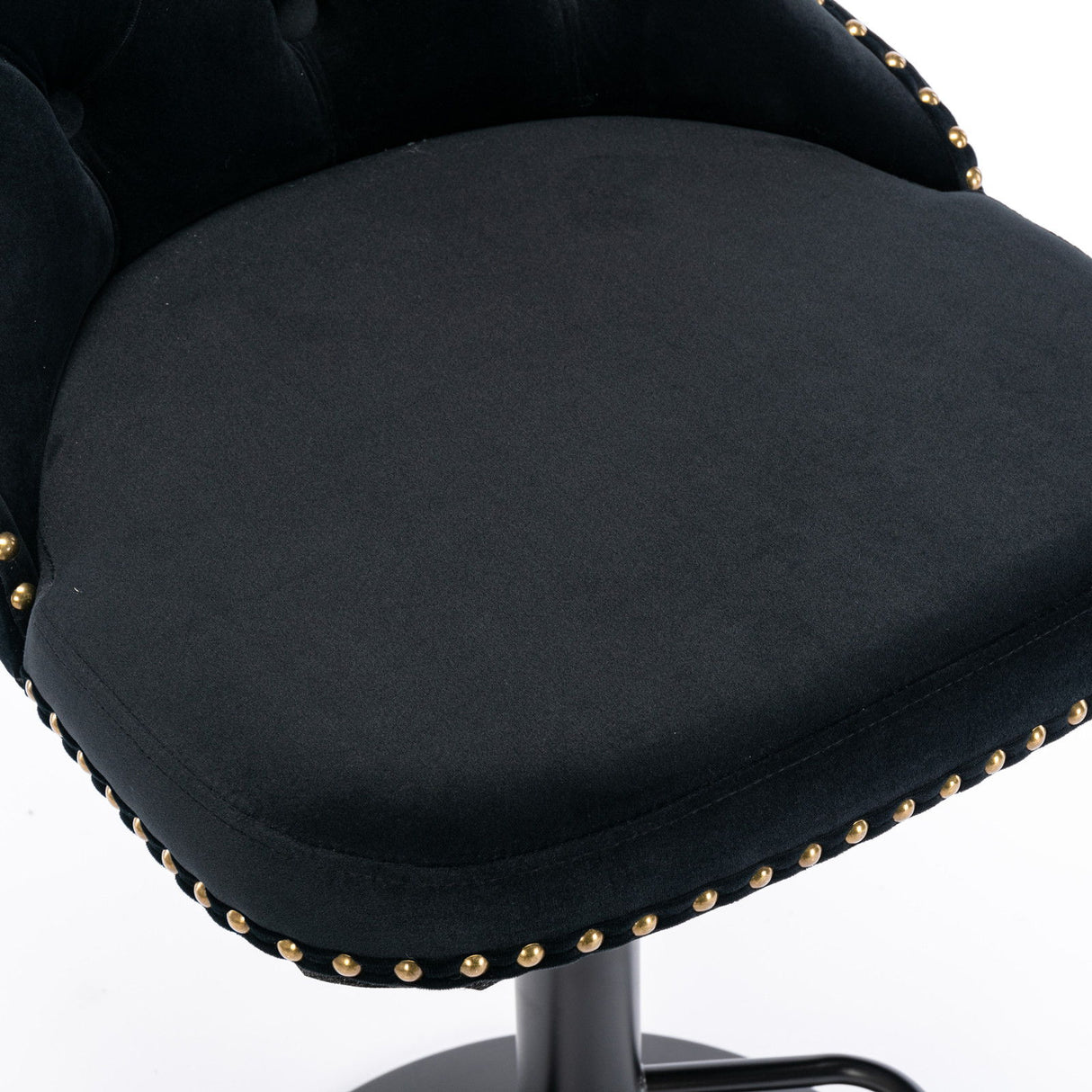 Swivel Barstools Adjusatble Seat Height, Modern Upholstered Bar Stools With Backs Comfortable Tufted For Home Pub And Kitchen Island (Set of 2)
