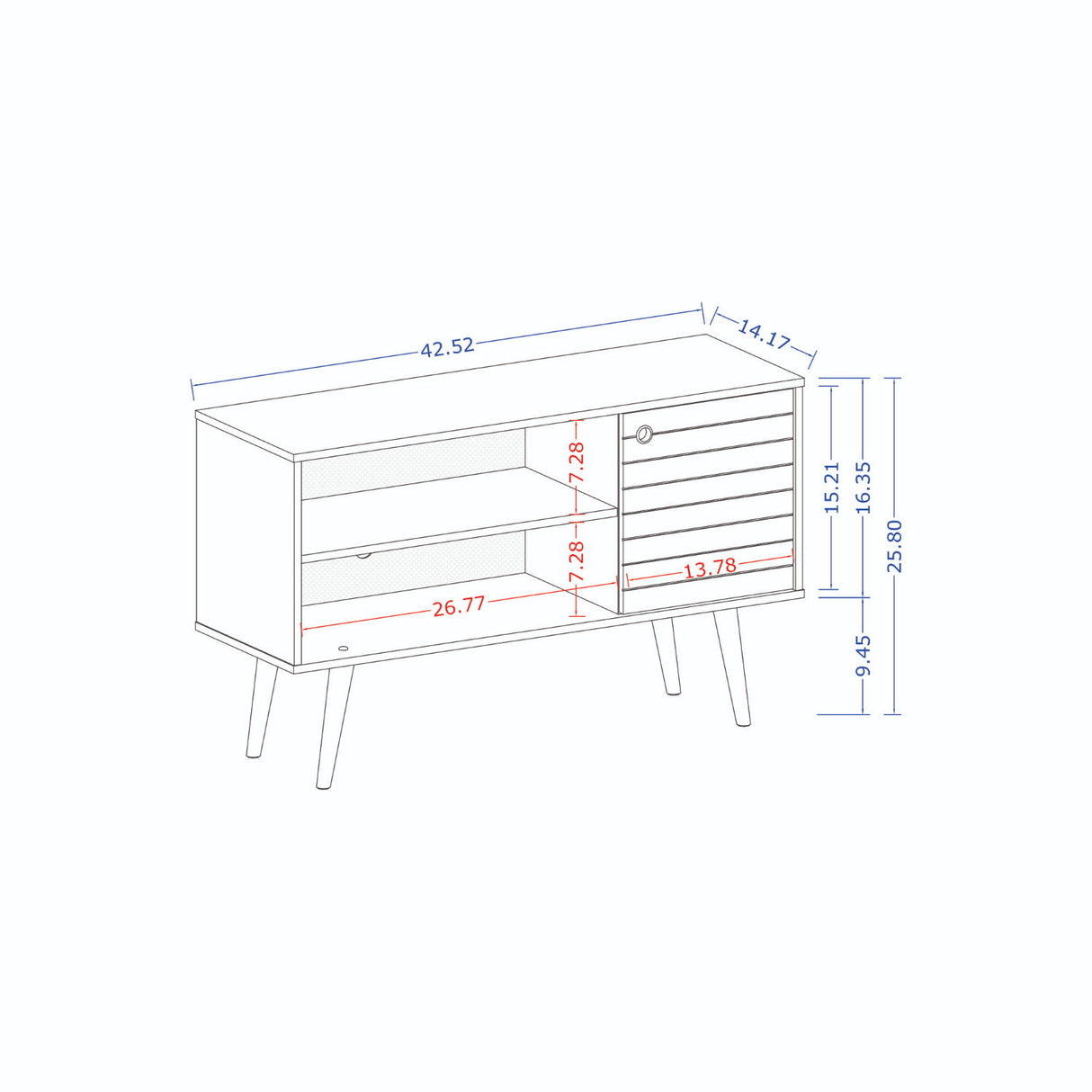 Liberty - 43" TV Stand With Concealed Storage
