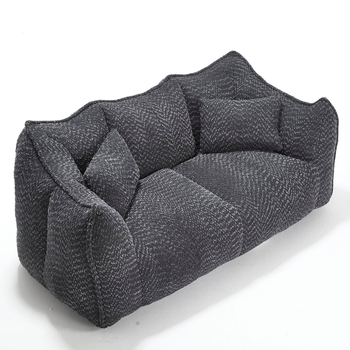Comfortable Dual Beanbag Chair With High Resilience Foam Core For 2 People