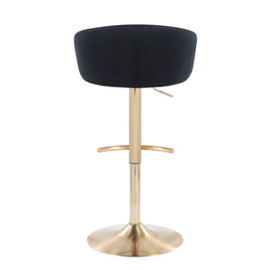 Claire - Contemporary / Glam Adjustable Bar Stool (Set of 2)