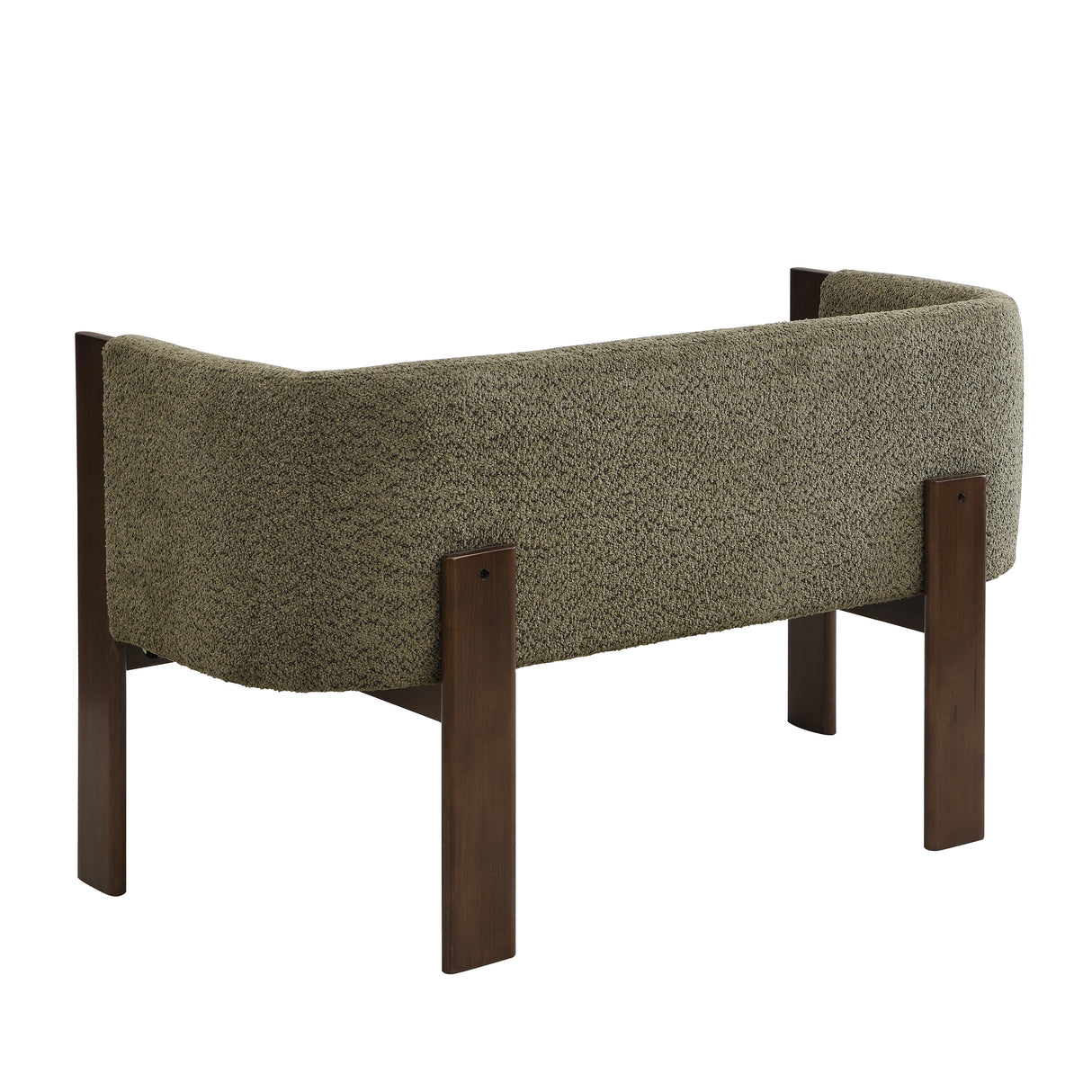 48.5" Upholstered Solid Loveseat (Walnut+Green)