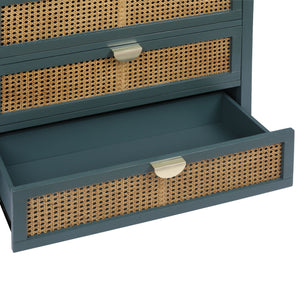 3 Drawer Cabinet, Natural Rattan, American Furniture