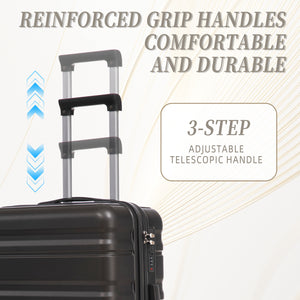 HIFINE TOURIST 20"/24"/28" 3-Piece Luggage Set in Dark Gray