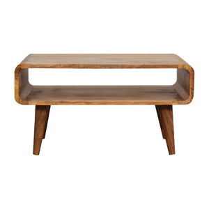 Solid Wood Media Unit, Open Slot, Oak-ish