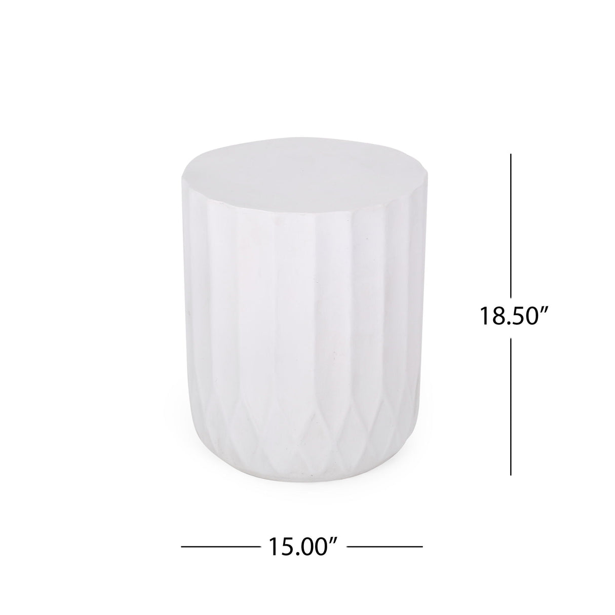 Outdoor End Table With Scallop Edge - Antique White - Best Buy Furniture