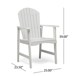Outdoor Weather Resistant Acacia Wood Adirondack Dining Chairs (Set of 2) - Best Buy Furniture