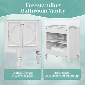Bathroom Vanity With Sink With 2 Doors And Adjustable Shelf