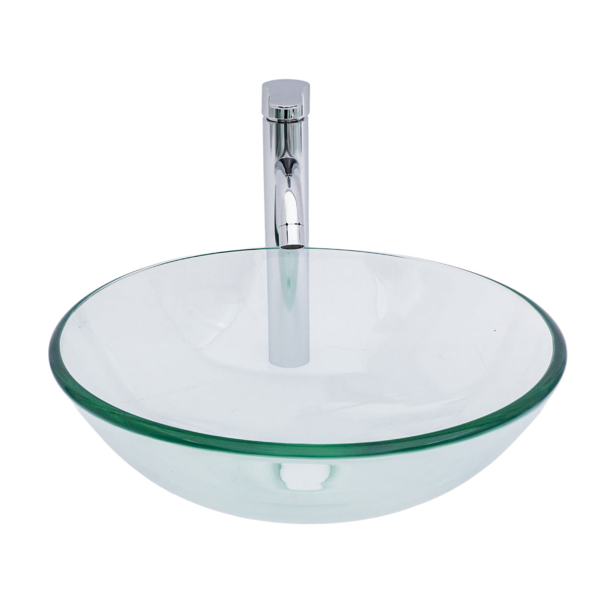 Vessel Sink With Faucet And Pop-Up Drain
