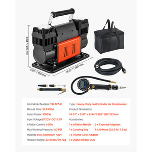 Dual-Cylinder Heavy Duty Air Compressor