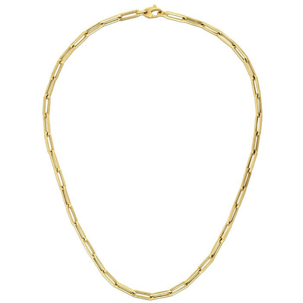 14K Yellow Gold Bold Paperclip Chain (4.2 mm)