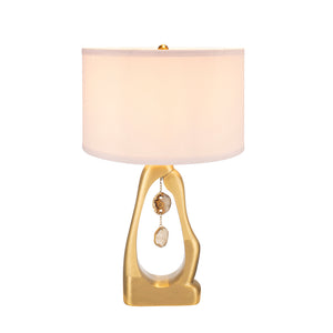 Geode-Inspired Gold Aluminum Table Lamp