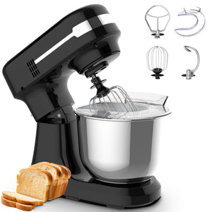 Plum Chef 5.5QT Electric Stand Mixer, 12-Speed Tilt-Head Food Mixer, Dough Mixer with Dishwasher Safe Stainless Steel Bowl, Dough Hook, Flat Beater, Whisk, Splash Guard
