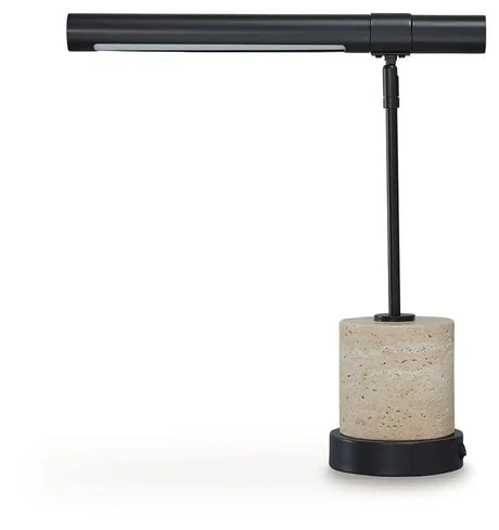 Vinmour - Metal Desk Lamp - Brown / Beige - Best Buy Furniture