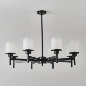 8-Light Frosted Glass Farmhouse Chandelier