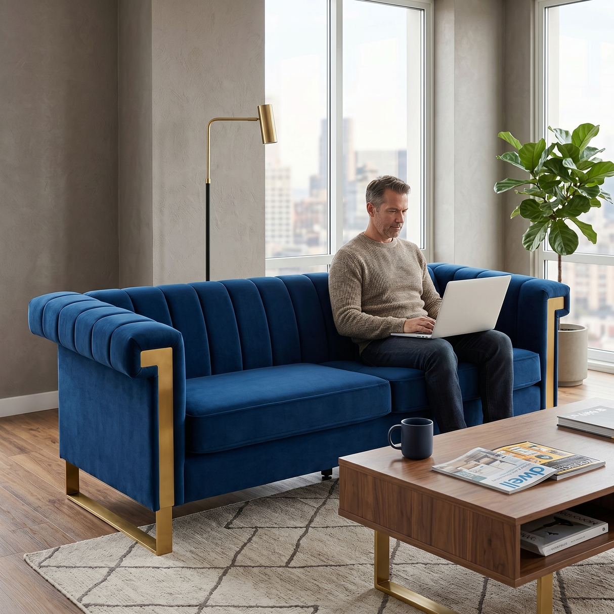 FX-P81B-BU (834-53 Sofa)
