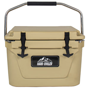 20 Quart Khaki Cooler, Ultra-Tough Hard Shell Ice Chest