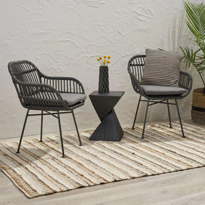 Outdoor Rattan Accent Chair With Metal Legs - Best Buy Furniture