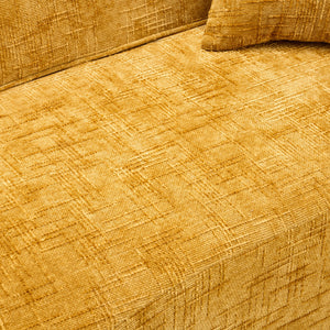 Curved 2 Person Compress Sofa With Armrests, Includes Pillows