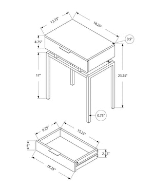 Spacious Table Top Accent Side Table, Storage Drawer, Contemporary & Modern - Best Buy Furniture