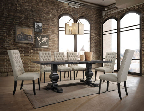 Morland - 7 Pieces Dining Room Set - Black - Best Buy Furniture