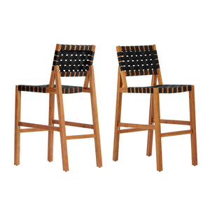 30.5 Inch Seat Height Outdoor Acacia Solid Wood Patio Side Chair