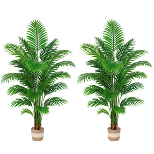 Artificial Palm Tree 6ft - Large Fake Tropical Tree (2 Pack)