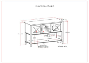 Ela - Console Table - Smoky Brown