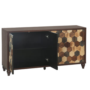 59.8" Sideboard With Honeycomb Pattern