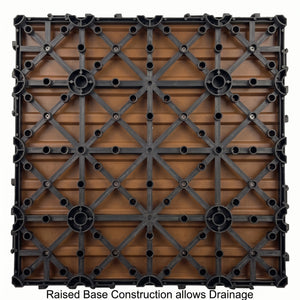 Interlocking WPC Deck Tiles 11.8"x11.8" (25 Pack)