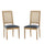 French Country Dining Chair With Rectangular Cane Backrest And Smooth Upholstered Seating - Best Buy Furniture