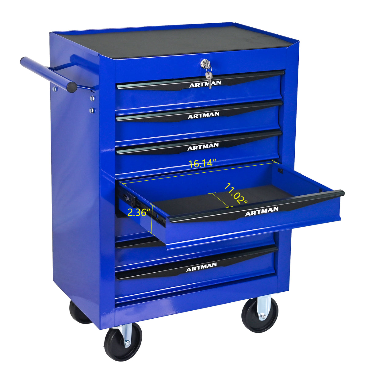 Rolling Metal Tool Chest with 7 Drawers