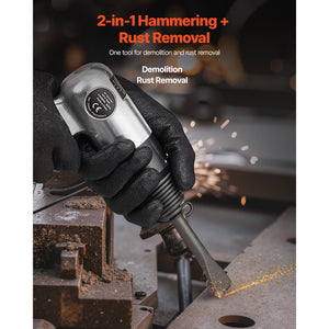 Air Hammer 4500BPM Pneumatic Hammer with Air Needle Scaler & 4 Chisels