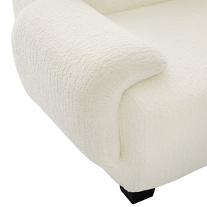 3 Seater Sofa Couch With Curved Armrests