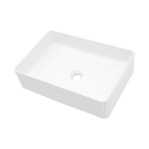 Modern Ceramic Rectangular Vessel Bathroom Sink