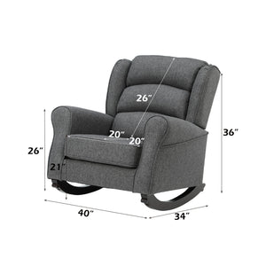 Fabien - Rocking Chair - Gray - Best Buy Furniture