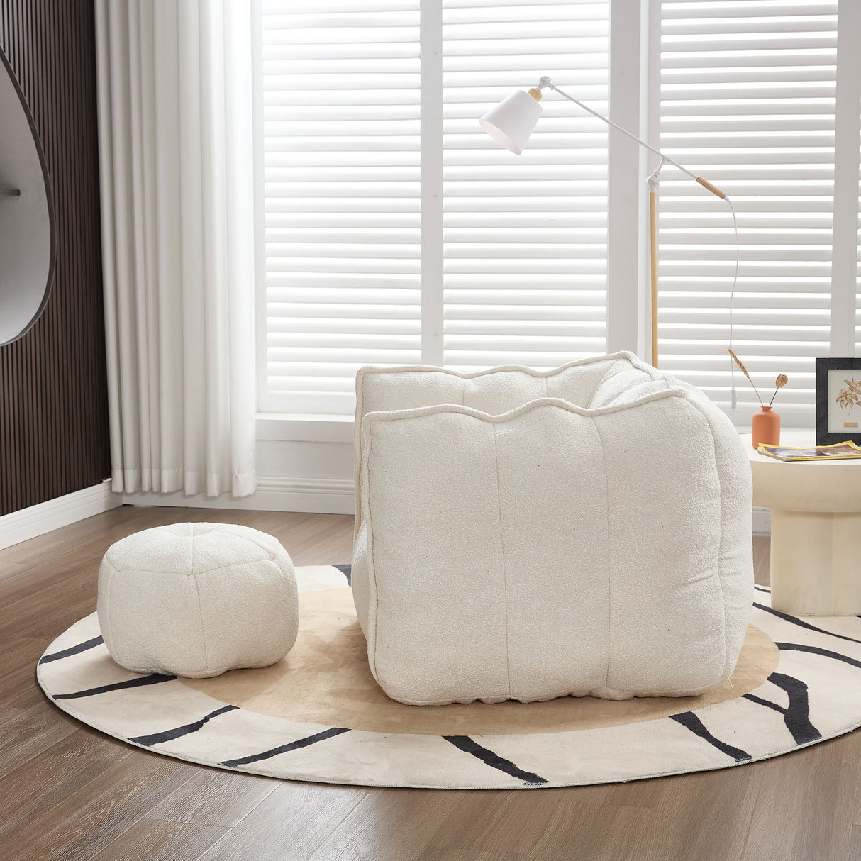 Soft Bean Bag Chair With High Resilient Foam