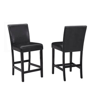 Modern 5 Piece Counter Height Dining Set With Tufted Nail Head Chairs