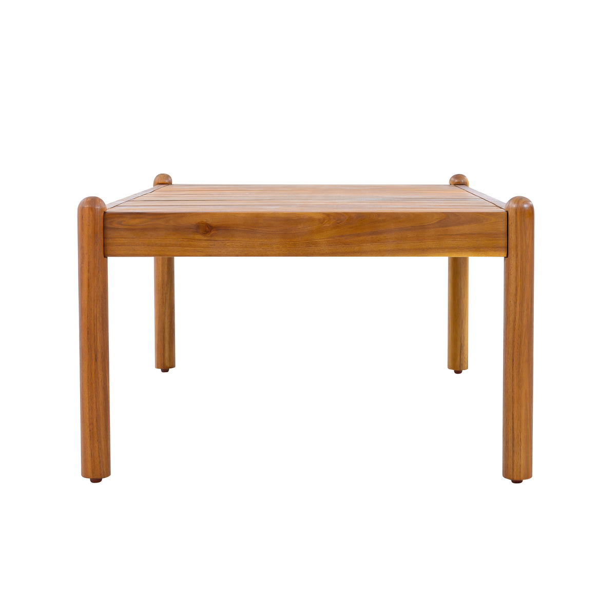 Outdoor Acacia Wood Coffee Table, Teak Finish