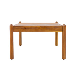 Outdoor Acacia Wood Coffee Table, Teak Finish
