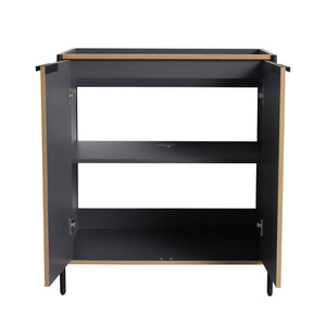 Contemporary Freestanding Bathroom Vanity With Adjustable Shelves