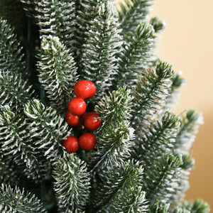 HOMCOM 18" Tall Unlit Miniature Snow-Flocked Tabletop Christmas Tree