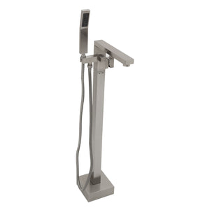Freestanding Bathtub Faucet With Waterfall Tub Filler And Hand Shower