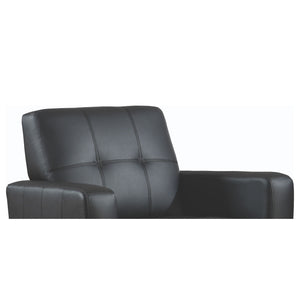 Track Arm Accent Chair With Tufted Upholstery - Black