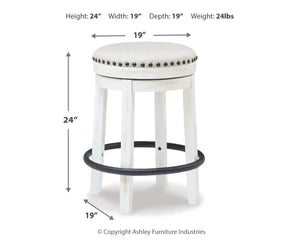 Valebeck - Upholstered Swivel Stool - Best Buy Furniture